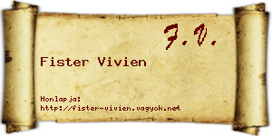 Fister Vivien névjegykártya